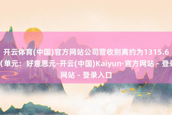 开云体育(中国)官方网站公司营收别离约为1315.6万元（单元：好意思元-开云(中国)Kaiyun·官方网站 - 登录入口